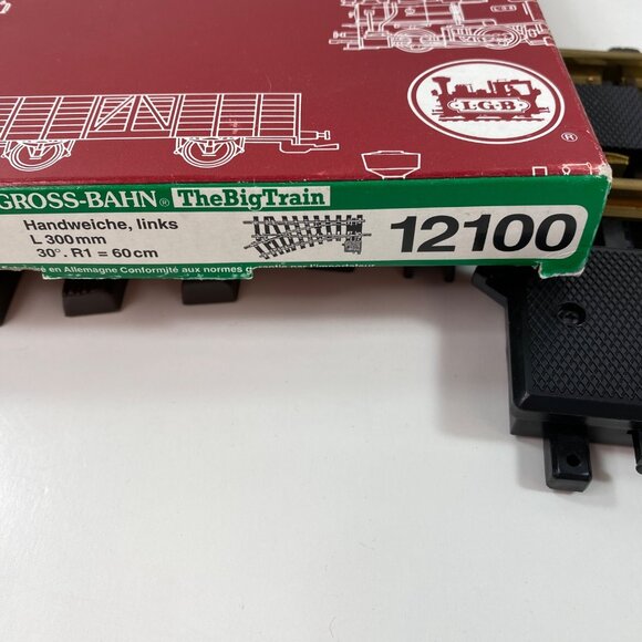 LGB 12100 G Scale Electric Left Switch Track Handweiche Links 30° 300mm - Picture 4 of 4
